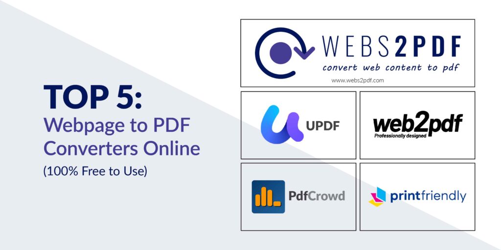 Webpage to PDF Converters Online