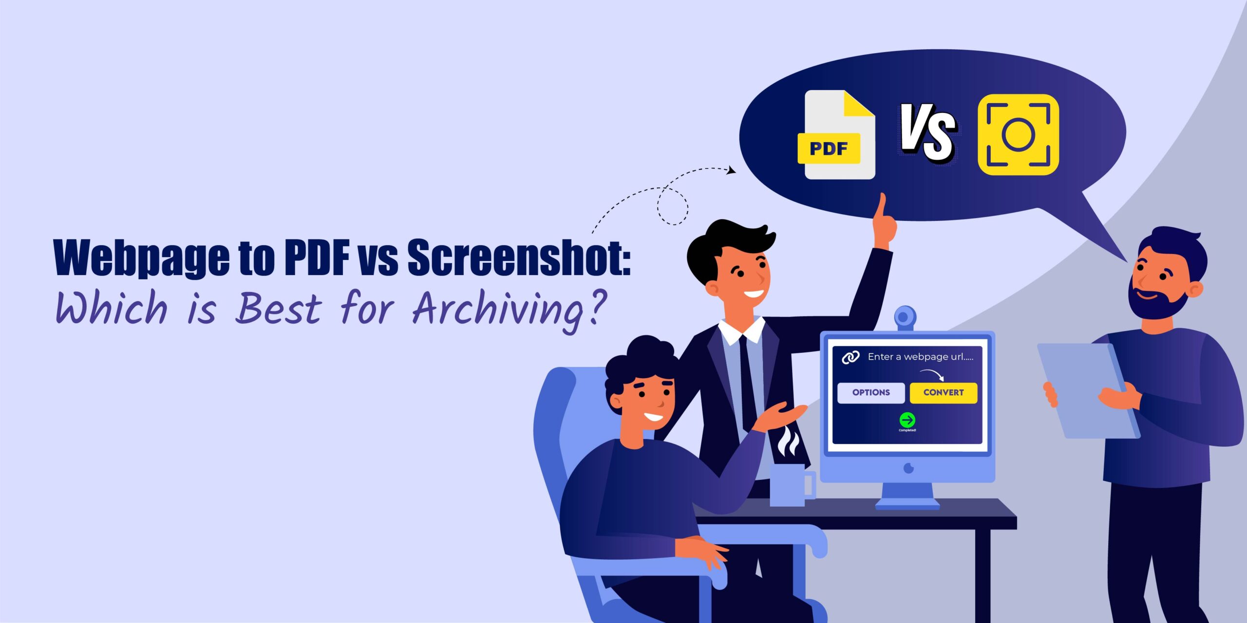 Webpage to PDF vs Screenshot