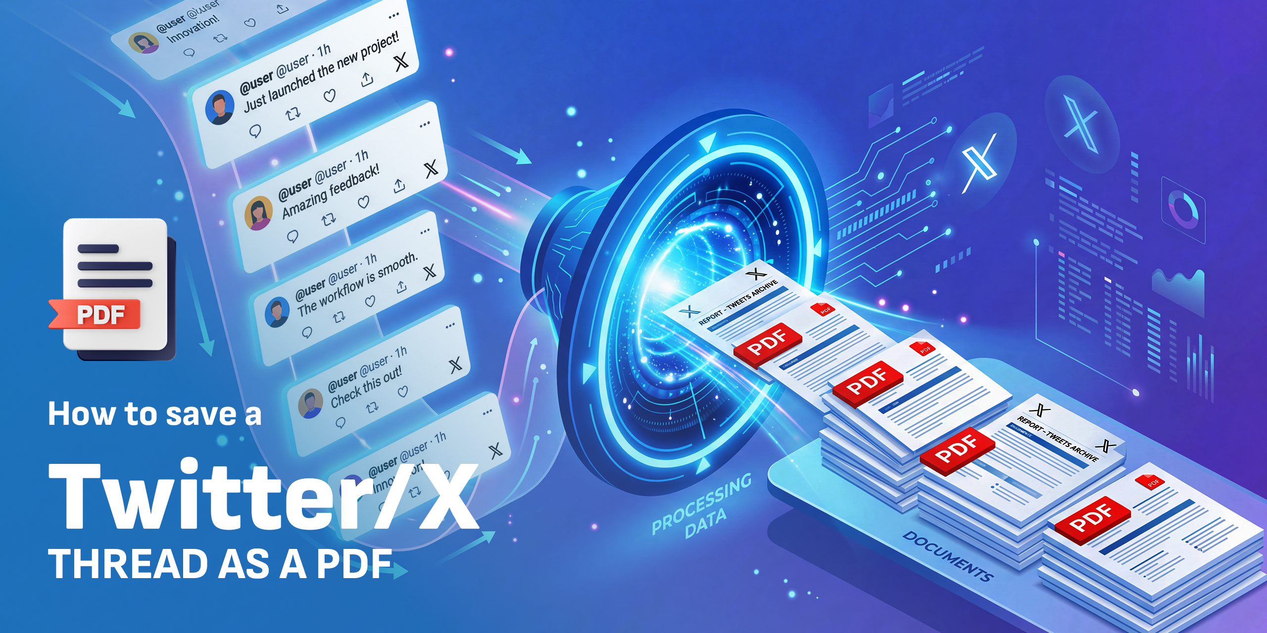 How to save a Twitter/X thread as a PDF using Webs2PDF and other methods