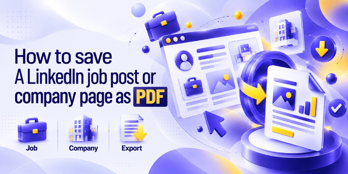 Professional job listing webpage being saved as a PDF for job search and company research